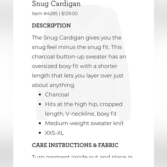 Cabi Snug Cardigan style 4285 - small - Picture 10 of 11